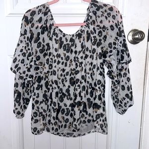 Leopard Shirt- Cato. Size: Medium